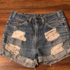 Levi High Waisted Jean Shorts